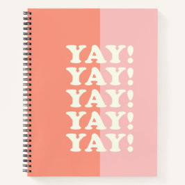 Ja! Positiv Aufblühen Inspirierend Rosa und Korall Notizbuch