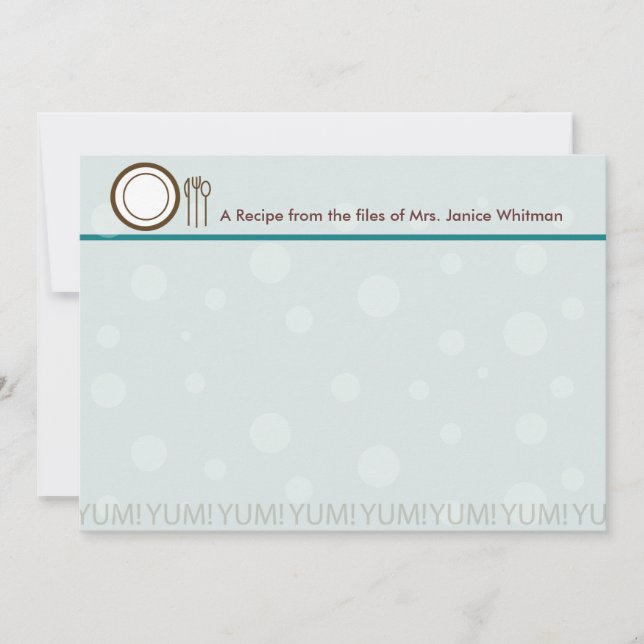 Ja! Rezept-Karte (Vorderseite)