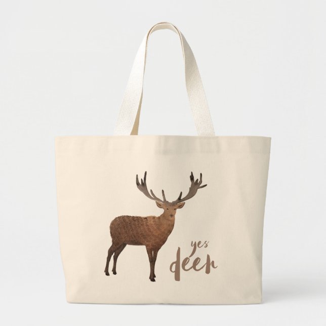 Ja Rotwild-Taschen-Tasche Jumbo Stoffbeutel (Vorne)