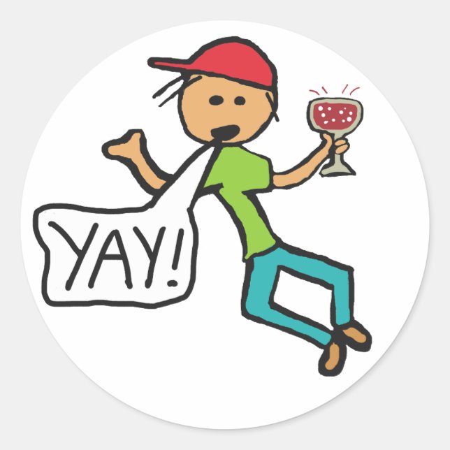 Ja! Runder Aufkleber (Vorderseite)