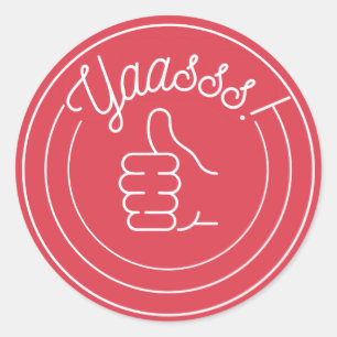 Ja! Runder Aufkleber