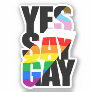 JA SAG GAY AUFKLEBER