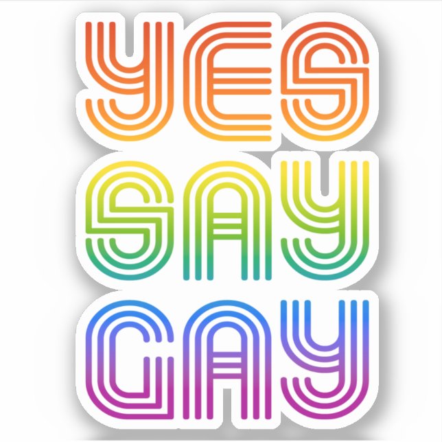 Ja Say Gay Aufkleber (Vorderseite)