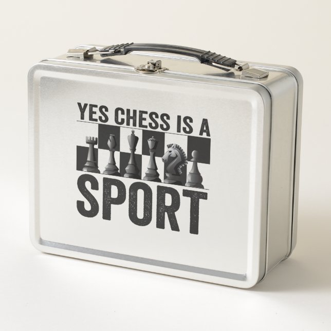 Ja Schach ist ein Geschenk für Sport Funny Schach  Metall Brotdose (Vorderseite)