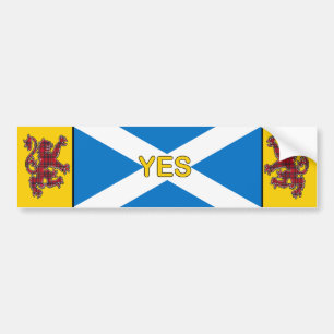 Ja Schottland-Flagge und zügelloser Autoaufkleber