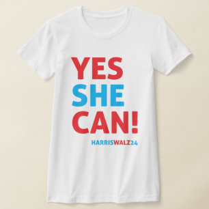 Ja SHE Can Harris Walz 24 T-Shirt