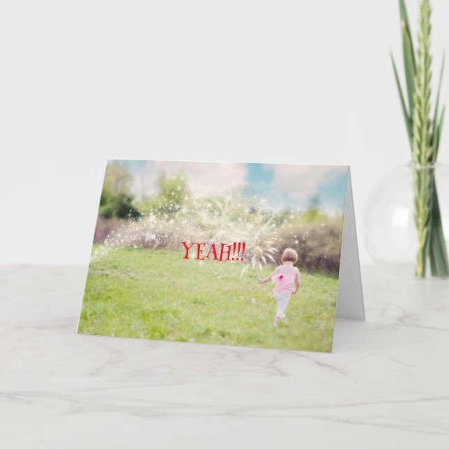 JA - SIE HABEN ES GRATULATIONS-KARTE GETAN DANKESKARTE (Vorderseite)