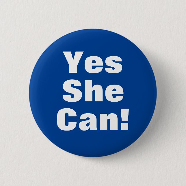 Ja, sie kann es! button (Vorderseite)