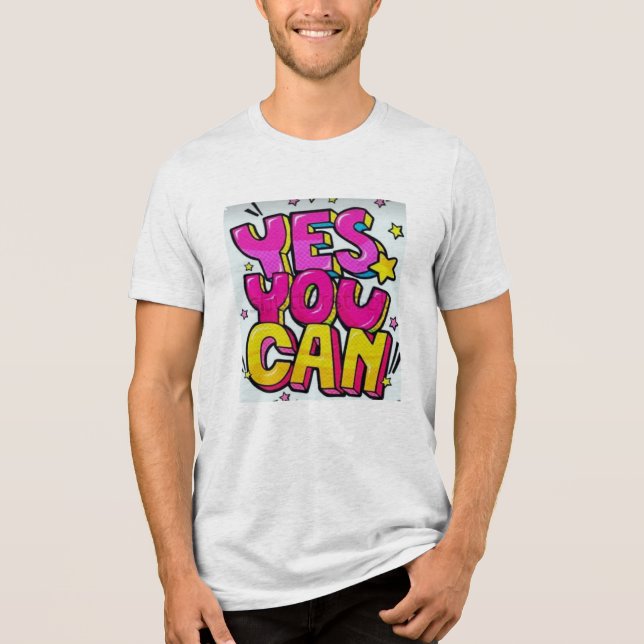 JA, SIE KÖNNEN 👕 Tri-Blend SHIRT (Vorderseite)