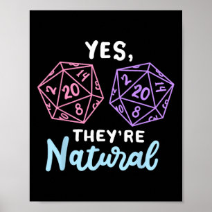 Ja, sie sind natürlich 20 D20 Würfel Lustiger Rpg Poster