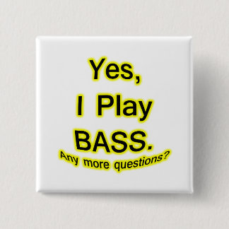 Ja spiele ich schwarzes Text-Gelb-Bass-Glühen Button