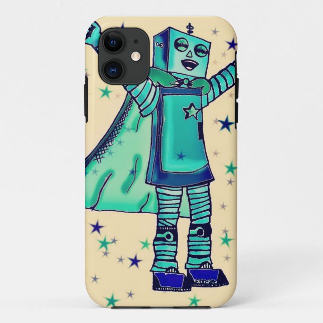 Ja! Superhero Robot iPhone Case (Rückseite)
