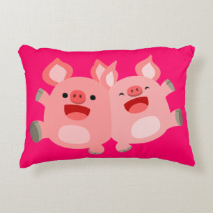 JA!! Süße Cartoon-Schweine Akzent-Kissen Zierkissen
