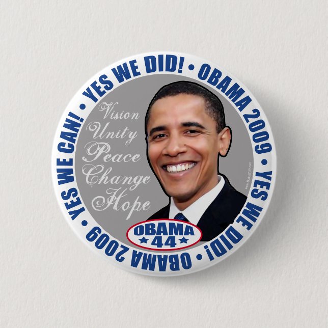 ja taten wir Präsidenten Obama Button (Vorderseite)