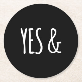 JA & | Untersetzer aus Papier | Schwarz + Weiß