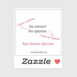 Ja uterus ja Meinung Aufkleber