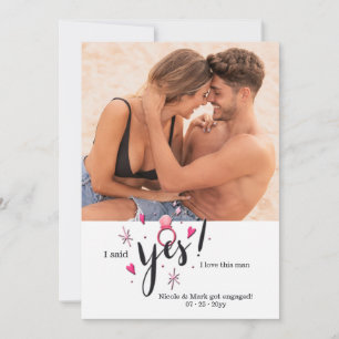 Ja Verlobung Foto Ankündigung