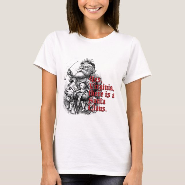 Ja Virginia, gibt es einen Weihnachtsmann T-Shirt (Vorderseite)