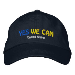 "JA WE CAN" Vereinigte Staaten Dunkle Stickerei Bestickte Kappe