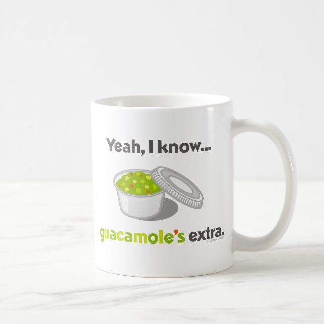 Ja weiß ich, dass Guacamole Extra ist (Schale Kaffeetasse (Rechts)