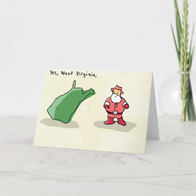 Ja West Virginia Feiertagskarte (Vorderseite)