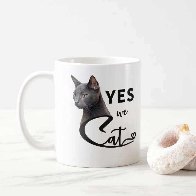 Ja wir Cat - Ja, wir können Kaffeetasse (Mit Donut)