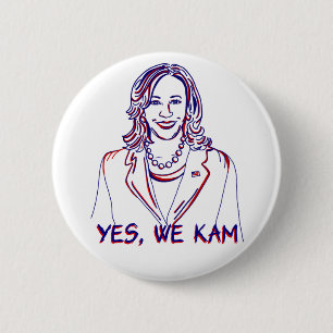 Ja, wir Kam! Kamala Harris 2024 Wahl Button