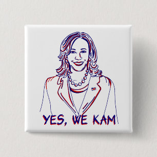 Ja, wir Kam! Kamala Harris 2024 Wahl Button