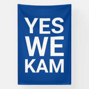 Ja Wir Kam lustige moderne Typografie weiß und bla Banner