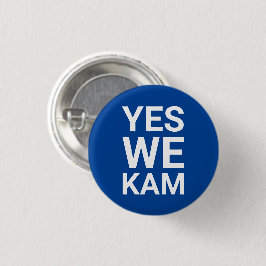 Ja Wir Kam minimalistisch modernen Demokraten weiß Button