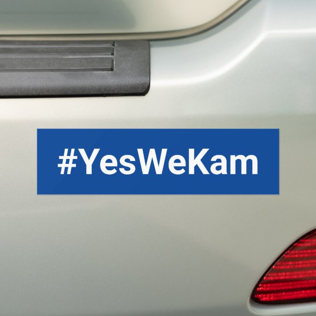 Ja Wir Kam #YesWeKam stimmen für Kamala weiß blau Autoaufkleber (Auf Auto)