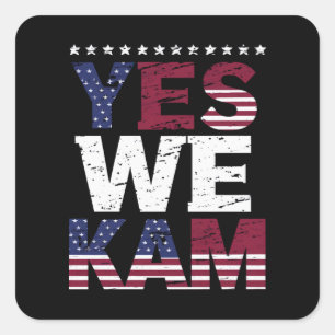 Ja wir Kam Zitat sagen Quadratischer Aufkleber