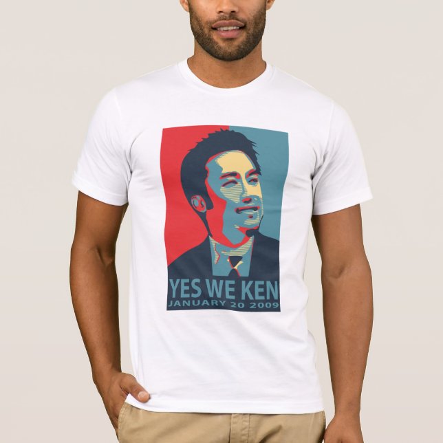 Ja wir Ken (Obama) - weißer T - Shirt - besonders (Vorderseite)