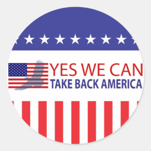 Ja, wir können Amerika zurücknehmen Runder Aufkleber