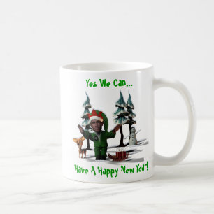 Ja, wir können..., haben ein glückliches neues Jah Tasse