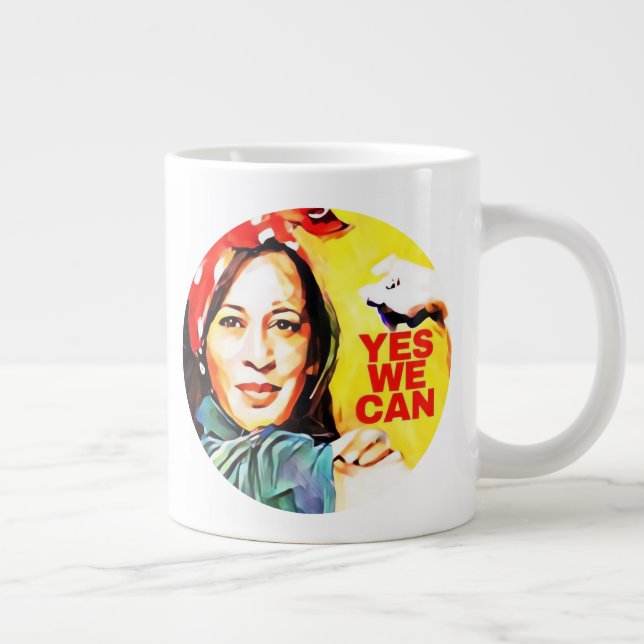 Ja, wir können - Kamala Harris Wahl 2024 Jumbo-Tasse (Rechts)