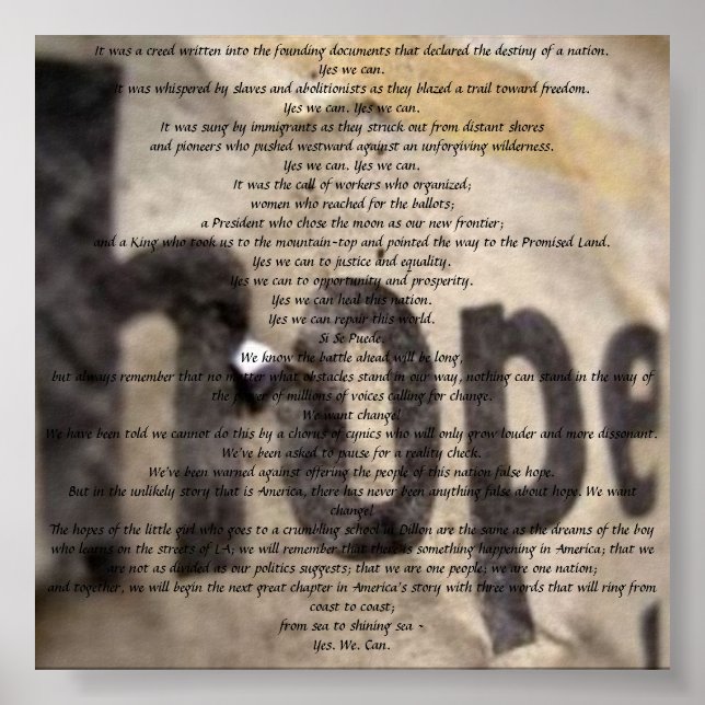 JA, WIR KÖNNEN POSTER (Vorne)