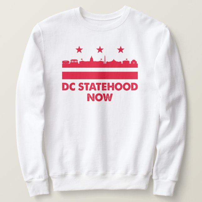 Ja, wir können Washington Dc-Staaten jetzt Flaggen Sweatshirt (Design vorne)