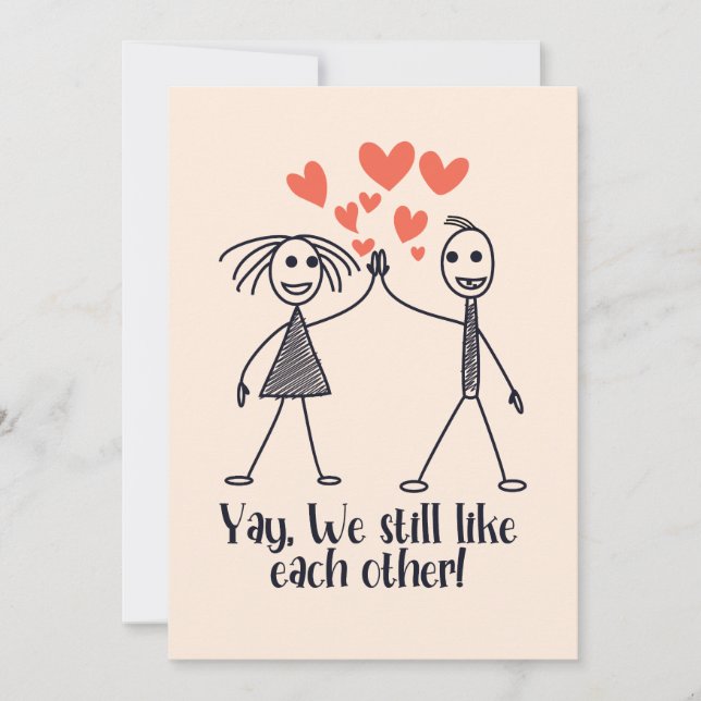 Ja, wir mögen einander noch feiertagskarte (Vorderseite)