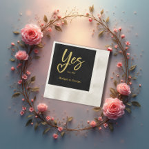 Ja, wir tun Schwarzes Gold Hochzeit