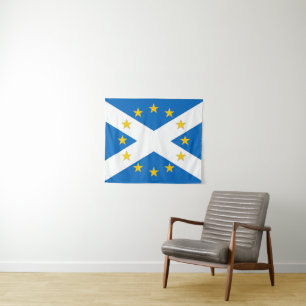 Ja zu unabhängiger Europäer-Schottland-Flagge Wandteppich