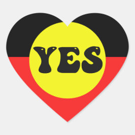 Ja zur Stimme - indigene Stimme Herz-Aufkleber