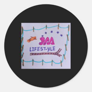 Jaa Lifestyle Company Logo-Präsentation Runder Aufkleber