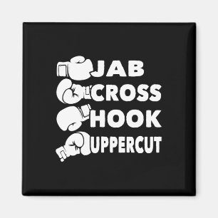 Jab Cross Hook Uppercut - Boxen Liebhaber Fitnesss Magnet