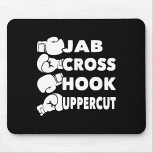 Jab Cross Hook Uppercut - Boxen Liebhaber Fitnesss Mousepad