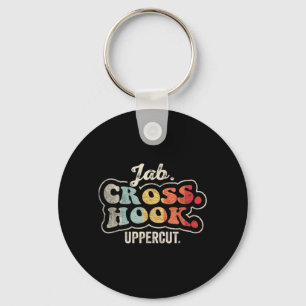 Jab Cross Hook Uppercut Boxen Retro Vintage Schlüsselanhänger