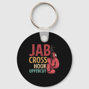 Jab Cross Hook Uppercut Boxer Arbeit Kickboxen Mäd Schlüsselanhänger