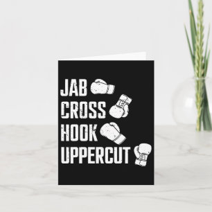 Jab Cross Hook Uppercut Boxer Workout Kickboxing Karte
