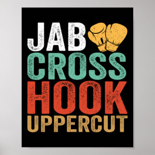 Jab Cross Hook Uppercut Boxer Workout Lustiger Kic Poster