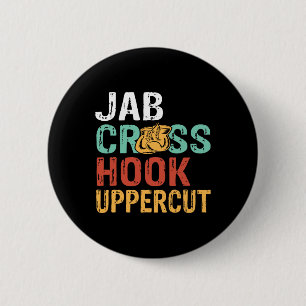 Jab Cross Hook Uppercut Boxer Workout Männer Fraue Button